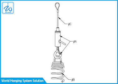 Galvanisierte Edelstahl-hängende Lampen-Schnur-Ausrüstung, Steinwolle, die helle Ausrüstung hängt