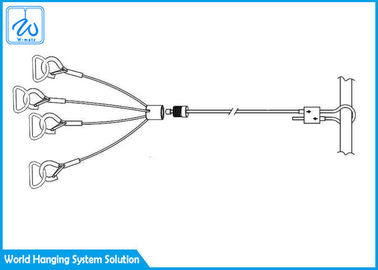 Industrielles Ausrüstungs-Lufteinlass-Endstück-Suspendierungs-System 2/5mm HVAC hängendes verkabeln Durchmesser