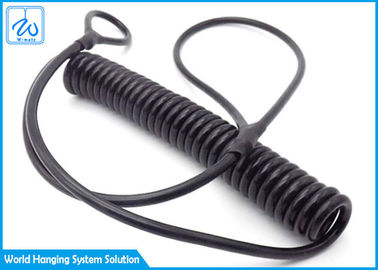 Schwarze Zugfeder-Sicherheits-Kabel-Stahlspulen-Werkzeug-Abzugsleinen-hängendes Seil