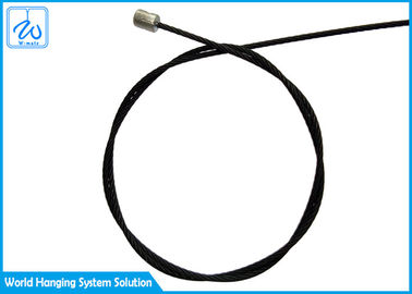 1.5mm Zugfeder-Sicherheits-Kabel-rostfreies Drahtseil 7x7 durch druckgegossenes zylinderförmiges Ende