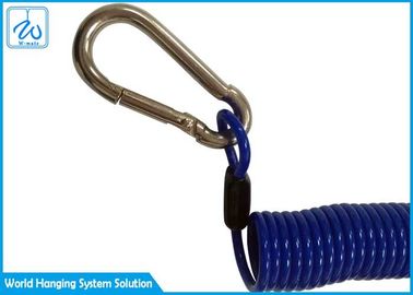 Aufgerolltes Kabel-Seil-Werkzeug-Sicherheits-einziehbare Abzugsleine Soems/ODM mit Carabiner