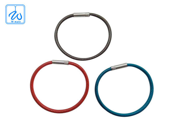 Kabeldurchhang-Schlüssel Ring Nylon Coated des Edelstahl-316 1.2mm