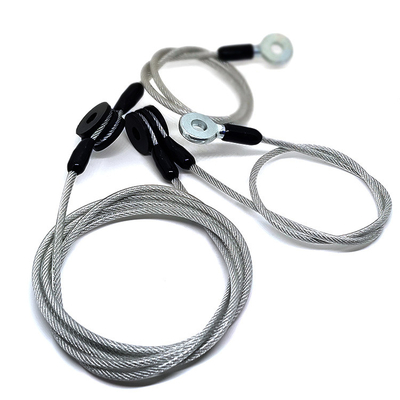 PVC beschichtete transparente Stahlhebegurte Lanyard Cable Tether Safety Strap