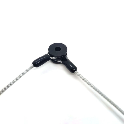 Kundenspezifisches Drahtseil-Versammlungen PVC beschichtete transparenten Lanyard Cable Tether Safety Strap