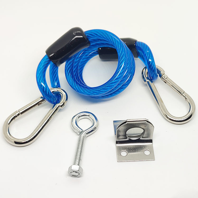 Hochfeste Vinylbeschichtung galvanisierte Kabel-Frühlings-Lanyard Sling For Automobile Door-Bolzen