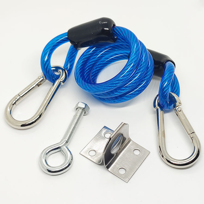 Hochfeste Vinylbeschichtung galvanisierte Kabel-Frühlings-Lanyard Sling For Automobile Door-Bolzen