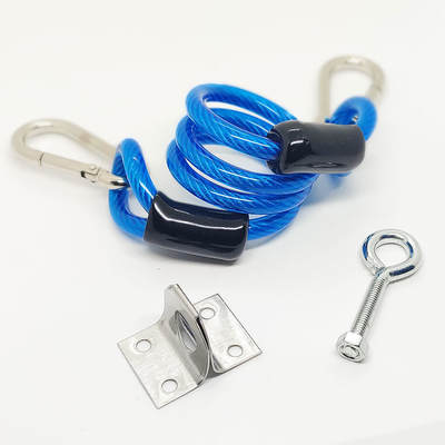 Hochfeste Vinylbeschichtung galvanisierte Kabel-Frühlings-Lanyard Sling For Automobile Door-Bolzen