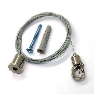 Hängeschilder lassen Kabel-Satz der Decken-Haken-Ausrüstungs-2 mit Edelstahl-Draht-Flansch fallen