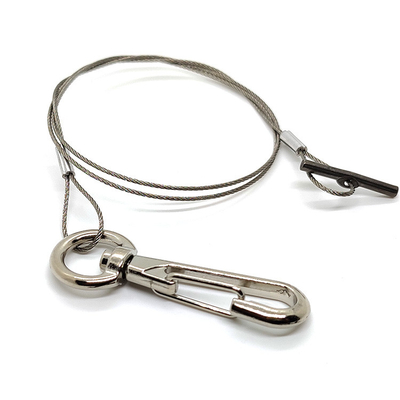 Einzelner Bein-Edelstahl-Drahtseil-Blumentopf, der Kit With Metal Hook hängt