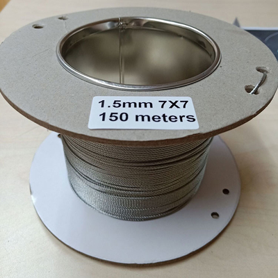 Hochspannungs-Rohkabel-Edelstahl 7 x 7/7 x 19 Sicherheits-Drahtseil-Installationen