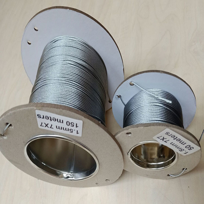 Hochspannungs-Rohkabel-Edelstahl 7 x 7/7 x 19 Sicherheits-Drahtseil-Installationen