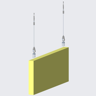 Einfach zu reparieren Verbinden Absorber Anker Akustik-Panel Draht Kit Hängesystem
