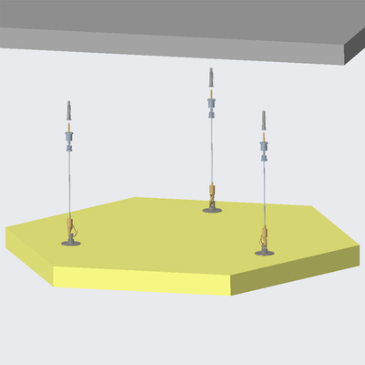 Messing-Edelstahldraht-Snap-Hook-Kabel-Hängesystem für akustische Decke