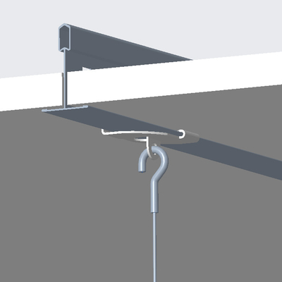 Akustic Panel Hängesystem mit verstellbarem Spiral Anker 1,5 mm Drahtseil