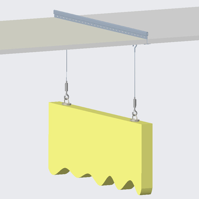 Akustic Panel Hängesystem mit verstellbarem Spiral Anker 1,5 mm Drahtseil