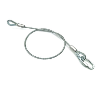 Sicherheitsseil für Lautsprecher mit Drahtseildurchmesser 3 mm, Länge 60 cm oder anpassbar