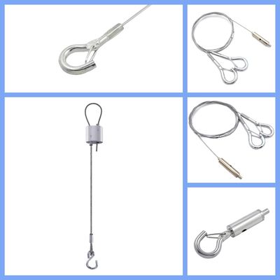 Kabelschleife aus Edelstahl mit Haken für Hängedrahtsysteme