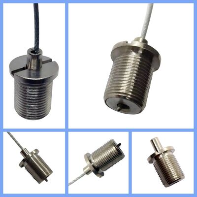 M10 Männliche Gurt Messing Kupferkabelgreifer Aufhängung Kit Drahtseil Clip für LED-Teil