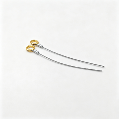 Custom Heavy Duty Steel Wire Rope Assembly Golden Single Swaged Terminal Secure Cable for Industrial Safety Application