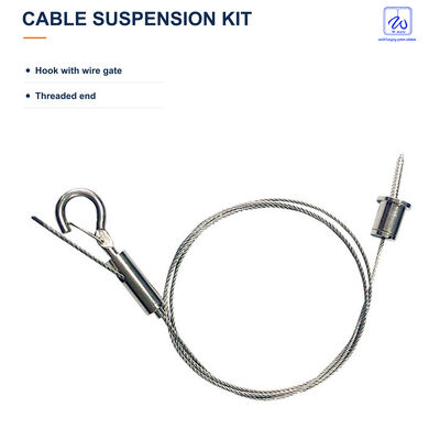 Hook Cable Gripper Suspension Kit for Lighting and Displays
