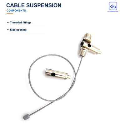 Cable Suspension Set with Side-Exit Gripper and Threaded Joint