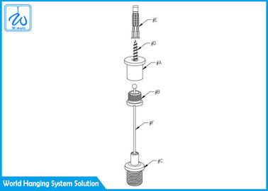 Decken-Kabel-Suspendierungs-Ausrüstung für konkreten Messingstahlmaterial ODM-/Soem-Service