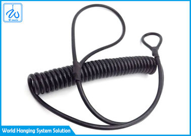 Schwarze Zugfeder-Sicherheits-Kabel-Stahlspulen-Werkzeug-Abzugsleinen-hängendes Seil