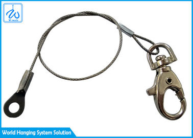Augen-Schleifen-Drahtseil Silings-Drahtseil-Abzugsleine des Stahl-1.5mm mit Carabiner