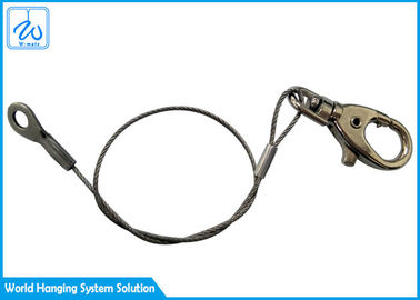 Augen-Schleifen-Drahtseil Silings-Drahtseil-Abzugsleine des Stahl-1.5mm mit Carabiner