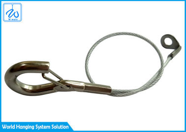 Kundengebundenes Sicherheits-Seil der Entwurfs-Edelstahl-Drahtseil-Installations-1.5mm mit Haken