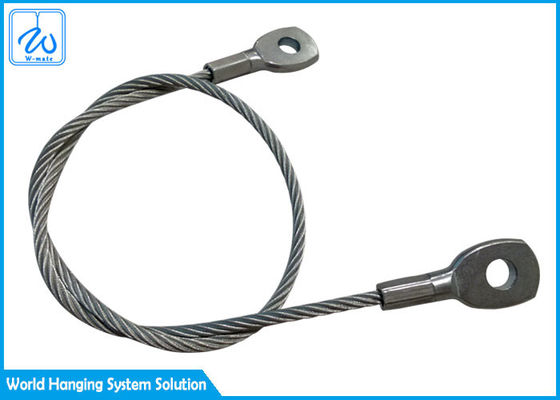 2mm überzogenes PVC-Zugfeder-Sicherheits-Kabel-Edelstahl-Augen-Sicherheits-Anschlagseil