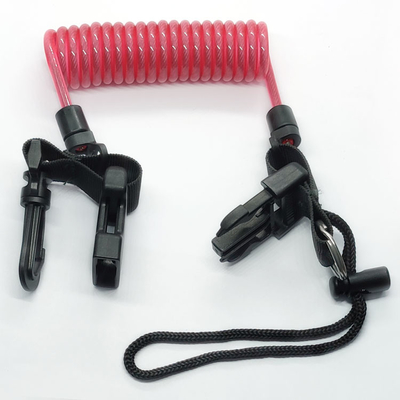 Rote aufgerolltes Kabel-Werkzeug-Lanyard Spring Tool Swivel Lanyard-Leinen-Fall-Festnahme-einziehbare Werkzeug-Abzugsleine