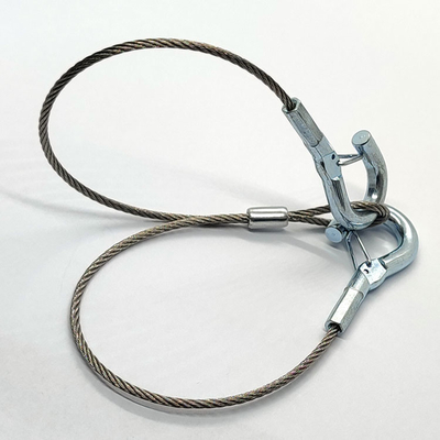 1.2mm rostfreie Drahtseil-Lanyard Safety Belt With Plastic-Haut