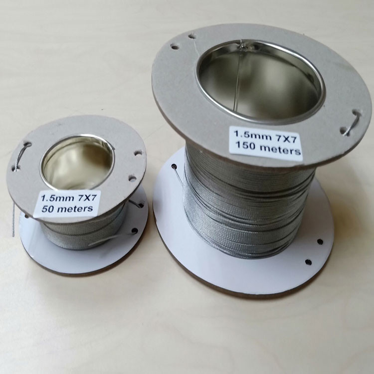 Hochspannungs-Rohkabel-Edelstahl 7 x 7/7 x 19 Sicherheits-Drahtseil-Installationen