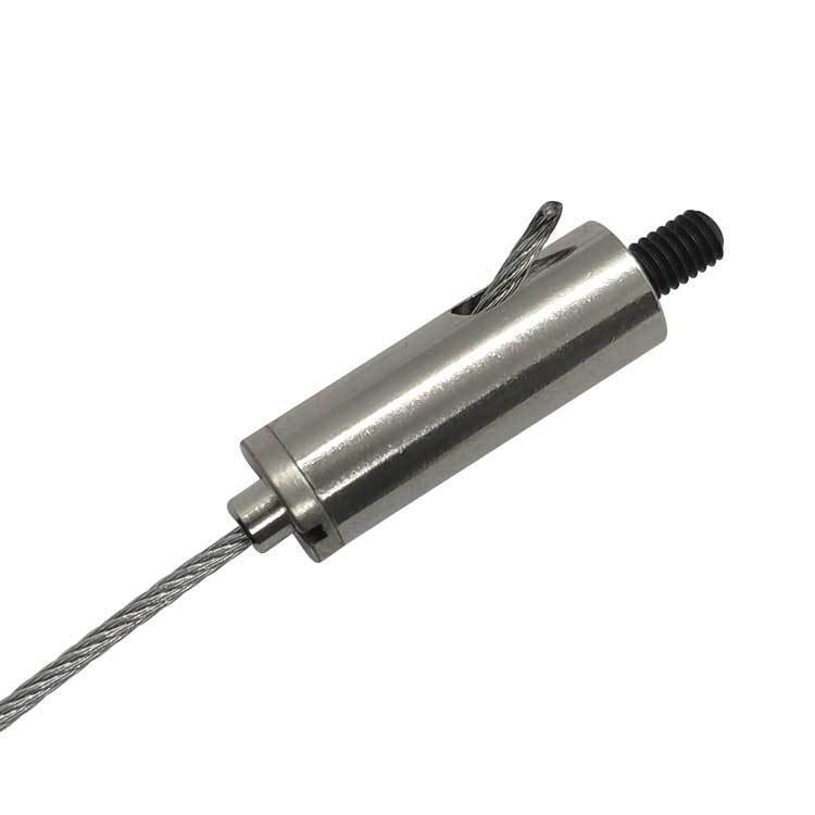 Edelstahl-Seilgreifer mit Außengewinde für abgehängte Decken, Drahtseil-Klemmgreifer im Lieferumfang enthalten