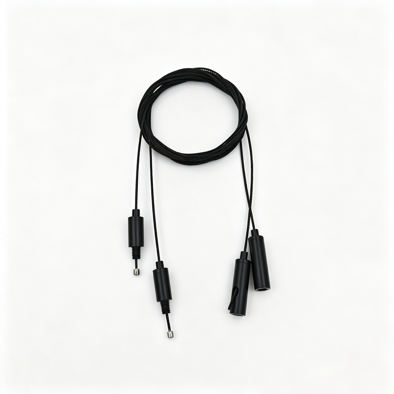 OEM Custom Schwarz Verstellbares Kabel Gripper Drahtseil Hängende Hardware-Kit Innenraum Deckenlampe Aufhängung Fitting Zubehör