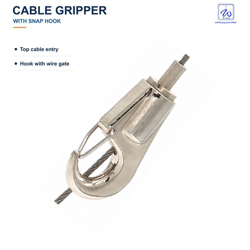 Cable Gripper with Snap Hook for LED Lighting