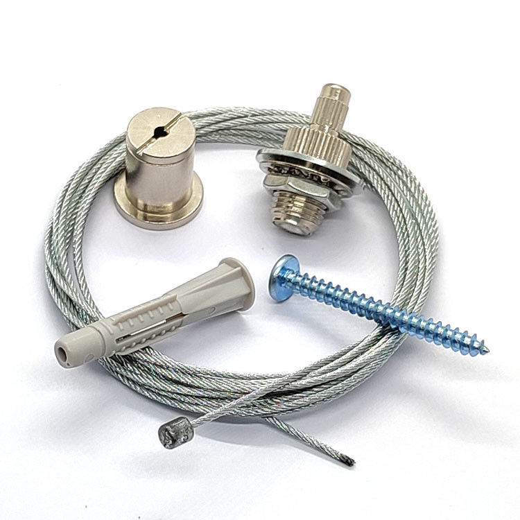Kabel-Greifer-und Edelstahl-Durchschlag-freie Drahtseil-Suspendierung Kit For Panel 60x60