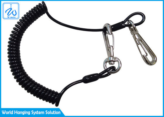 Soem-PU beschichtete einziehbares Werkzeug Lanyard With Carabiner