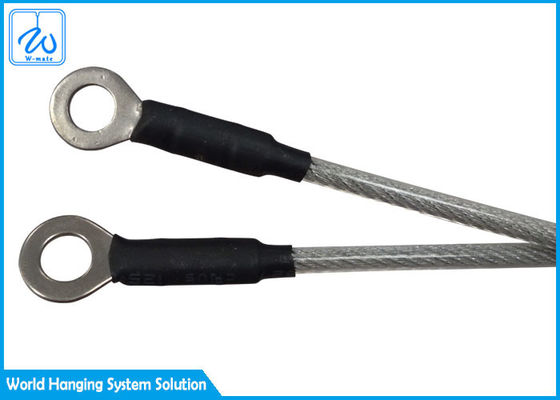 PVC beschichtete drahtseil-Versammlung 7x7 1.2mm Stahlmit einzelnem Schleifen-Enden-Kabel