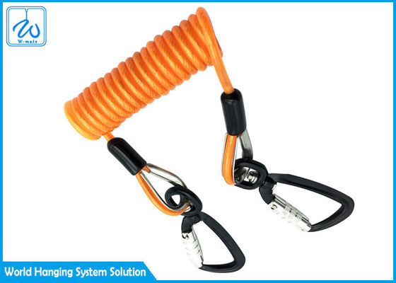 Einziehbarer Stahl Werkzeug-Drahtring-Lanyard Fishing Coiled Lanyards /Stainless innerhalb der Seil-Verlängerungskabel-Leine