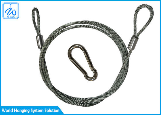 Galvanisiertes Stahldrahtseil-Kabel mit Schleifen für Stadiums-Scheinwerfer mit Stand
