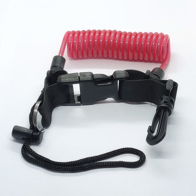 Rote aufgerolltes Kabel-Werkzeug-Lanyard Spring Tool Swivel Lanyard-Leinen-Fall-Festnahme-einziehbare Werkzeug-Abzugsleine